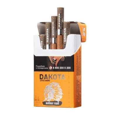 Купить Сигариллы DAKOTA Янтарный Ром 1пач/20шт  Сигариллы DAKOTA Янтарный Ром 1пач/20шт